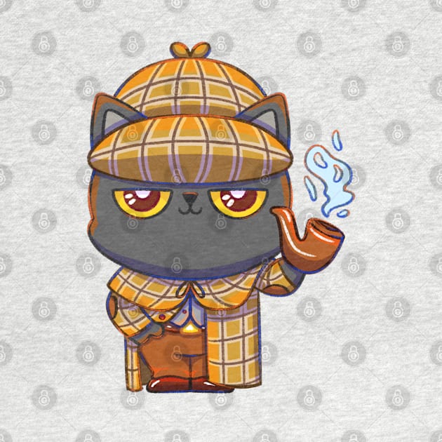 Cute Sherlock Holmes Kitty Cat by Sardoodles